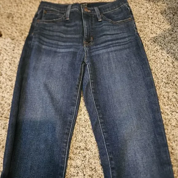 J.Crew Women's High Rise Skinny Jeans Dark Wash Stretch Denim Sz 26 - Picture 3 of 8